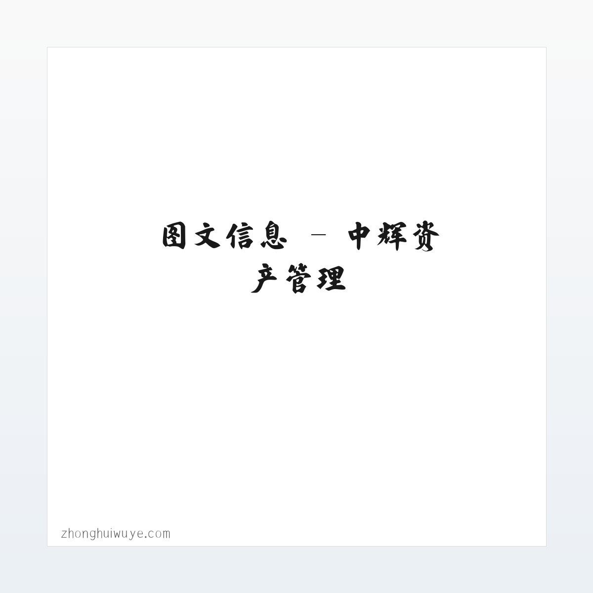 技术参数 - 中辉资产管理 方图